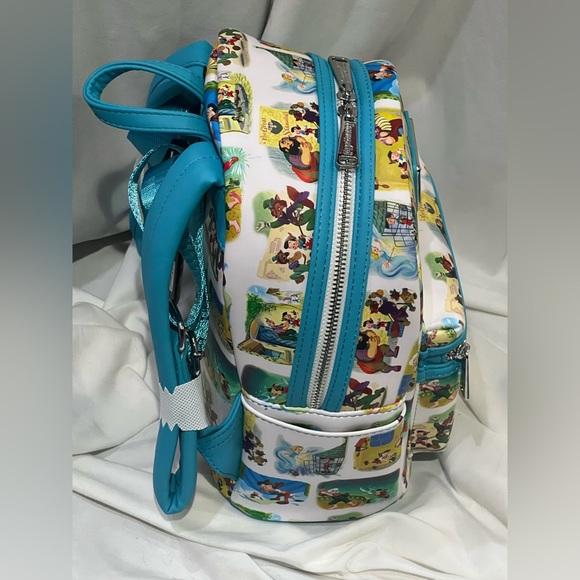 NWT-Loungefly/Disney’s Pinocchio painting AOP mini backpack - Picture 8 of 11